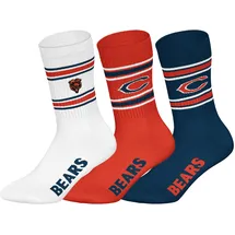 NFL Chicago Bears 3pk Crew Socks bunt|grün 39/42