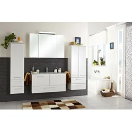 Saphir Quickset Badschrank 50 x 136,1 x 33 cm Weiß