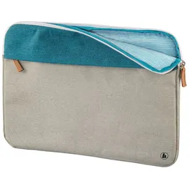 Hama Florenz 13.3 Zoll Notebooktasche Sleeve für Universal Polyester, Petrol/Grau