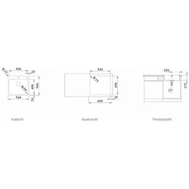Blanco SUPRA 500-IF/A Edelstahl Bürstfinish m.AF