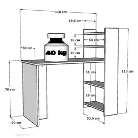 Skye Decor Schreibtisch Enna Weiß