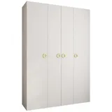 abiks möbel Drehtürenschrank COMO 170 x 245,5 x 50 cm Weiß/Gold