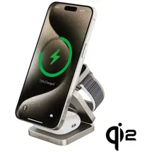 CubeNest Qi2 SQ312 Pro Titanium 3in1 mit MagSafe Halterung