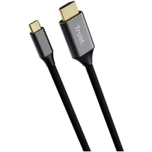 Trust Calyx USB-C — HDMI Kabel 2 m Schwarz/Silber