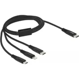 DeLock USB-C auf Lightning/Micro USB 1 m Schwarz