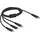 DeLock USB-C auf Lightning/Micro USB 1 m Schwarz