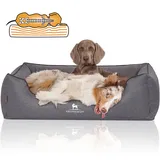 Knuffelwuff Tierbett Hundebett Wippo, Orthopädisch blau|grau 85 cm x 120 cm