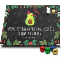 Mr. & Mrs. Panda Schoko Adventskalender Avocado Party - Schwarz - Geschenk, Abifeier, Schulabschluss, Klassenfeier, Geburtstagsfeier, Vegan, Veggie... - Schwarz