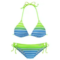 VENICE BEACH Triangel-Bikini Damen türkis-gestreift Gr.36 Cup A/B