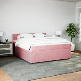 vidaXL Boxspringbett 180 x 200 cm Rosa