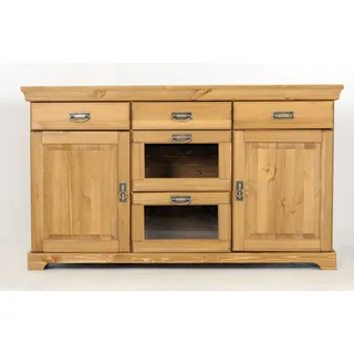 clever-moebel Sideboard, Kommode aus Kiefernholz gelaugt, Küchen-Schrank, Anrichte, Sideboard