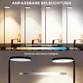 Homcom Stehlampe 2800 lm Schwarz