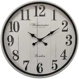 GLOBO Wanduhr 50,6 cm D 50,6 cm weiß