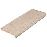 Karat Velours Stufenmatte Lyon Meliert Beige 23,5 x 65 cm Rechteckig