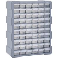 vidaXL Multi-Schubladen Organizer mit 60 Schubladen Sortierkasten Sortimentskasten Sortimentskoffer Sortimentsbox Kleinteilemagazin 38x16x47,5cm