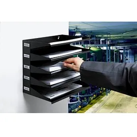 Durable Sortierstation schwarz mit 5 Fächern