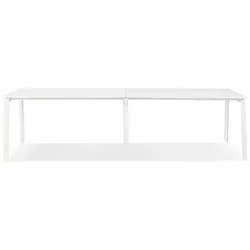Kadima Design Schreibtisch Metall & Mdf  280x140 cm  Doppelarbeitsplatz modern flexibel  Weiß  Büromöbel