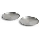 HAY Outdoor Market Speiseteller 2er Set Silber