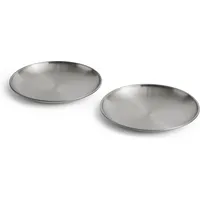 HAY Outdoor Market Speiseteller 2er Set Silber
