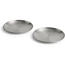 HAY Outdoor Market Speiseteller 2er Set Silber