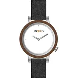 Iwood Echtholz Damenuhr Leder 36 mm IW18443003