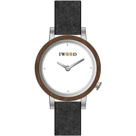 Iwood Echtholz Damenuhr Leder 36 mm IW18443003