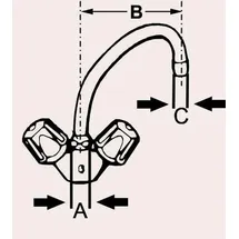 CORNAT Rohrauslauf Hu-Form verchromt 13 cm