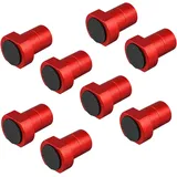 8 Stück Aluminiumlegierung Bankhaken Bench Dogs Bank-Hundeklemme Holzbearbeitungstisch Spannbacken Werkzeug Hobelbank Zubehör für 19/20 mm Hundeloch(Rot, 19 mm)