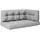 Vicco Palettenkissen 120 x 15 x 80 cm grau 2-tlg.