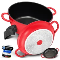 TLESS TLESS® 2in1 Aluguss mit Deckel backofengeeignet | Schmorpfanne