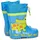 Playshoes Krokodil Gummistiefel Blau/Orange/Hellgrün 32,5