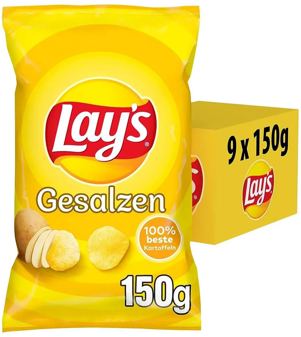 Preisvergleich Produktbild Lay's Gesalzen 9x150g