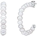 VALERO PEARLS Creolen VP757 Silber/Weiß unisize