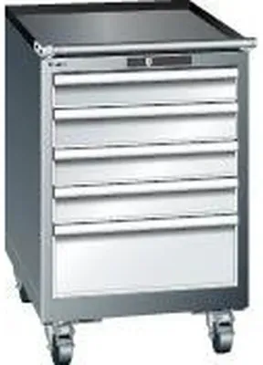 Schubladenschrank blau H890, 5 Schubladen