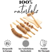 TUULI Maderotherapie Holz Set Massagegerät Roller Cellulite Lymphdrainage Gerät