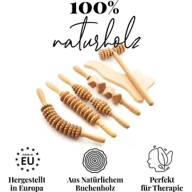 TUULI Maderotherapie Holz Set Massagegerät Roller Cellulite Lymphdrainage Gerät