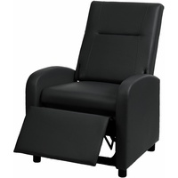 Relaxsessel HWC-H18, Fernsehsessel Sessel Kunstleder klappbar 99x70x75cm schwarz