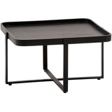 Wohnling Couchtisch Massivholz schwarz 65,0 x 65,0 x 35,0 cm