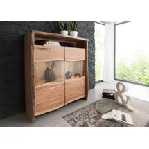 Massivmoebel24 Highboard 131 x 147 x 45 cm Natur