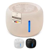 Pretty Paw© Katzenbrunnen [NEUEINFÜHRUNG] Super leiser, BPA-freier 2.5L Trinkbrunnen für Katze mit LED und Aktivkohlefilter I Leicht zu reinigender Katzen Trinkbrunnen I KatzenOase Pro