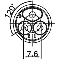 Lutronic Lumberg 0252 03 Rundsteckverbinder Stecker, gerade Gesamtpolzahl: 3