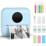 GuKKK Mini Drucker, Mobiler Fotodrucker, Tragbarer , Wireless Thermodrucker, Smartphone Bluetooth , für Lernhilfe,Lernnotizen, , Notizen, Journal, Liste (A)