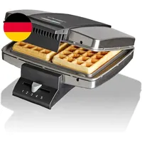 Cloer 1445 Brüsseler Waffeleisen Für 2 Belgische Waffeln 9 X 15,5 Cm, Duo-Waffel
