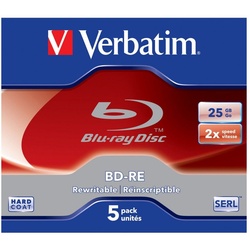 Verbatim Blu-ray-Rohling BD-RE SL 25GB 2x 5er-Pack Jewel Case Blu-Ray-Rohlinge