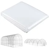 Outsunny Gewächshausfolie 7x8 m wasserdicht Gartenfolie mit UV Schutz, Extra Dick Reißfest Folie aus Kunststoff, Abdeckplane für Treibhaus Folientunnel, Tunnelfolie für Außenbereich Transparent