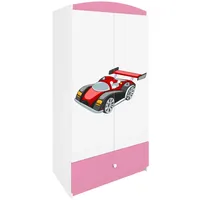 Raumhirsch furniture Kinderkleiderschrank Hellrosa, 90x175x52 cm, Kinder- & Jugendzimmer,