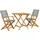 vidaXL Bistroset 3-tlg. Grau