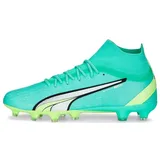 Puma Ultra Pro FG/AG Fussballschuh, Electric Peppermint White-Fast Yellow, 43