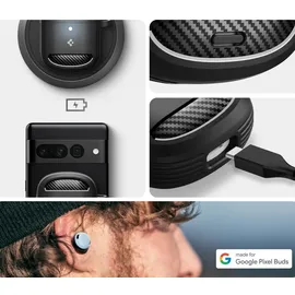 SPIGEN Rugged Armor matte black Google Pixel Buds Pro 2 Case,