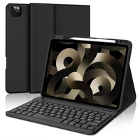 FOGARI Tastatur Hülle für iPad Pro 11 - Tastatur für iPad Air 5/Air 4 10.9'' - Schutzhülle mit Pencil Halter, Magnetisch Abnehmbarer Tastatur mit QWERTZ Layout für iPad Pro 11 4./3./2./1 Gen,Schwarz
